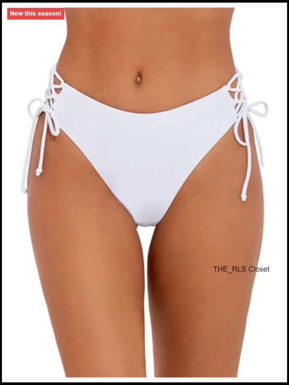 Cheeky Brazilian Swim Bottom Tie Side High Cut Minimal Coverage